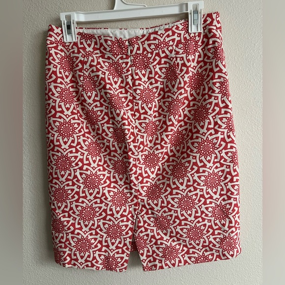 J. Crew Basketweave Pencil Skirt Geometric Pattern - Picture 3 of 7